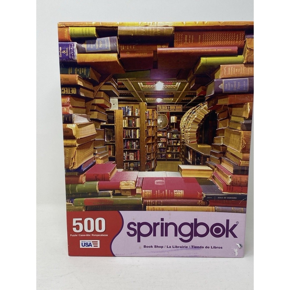 Springbok‎ 500 Piece Puzzle Book Shop Library Theme - Made in USA